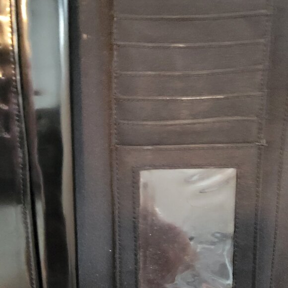 Kate Spade Triple Black Wallet Made In Italy Leather Multi Pocket Design - Picture 5 of 14